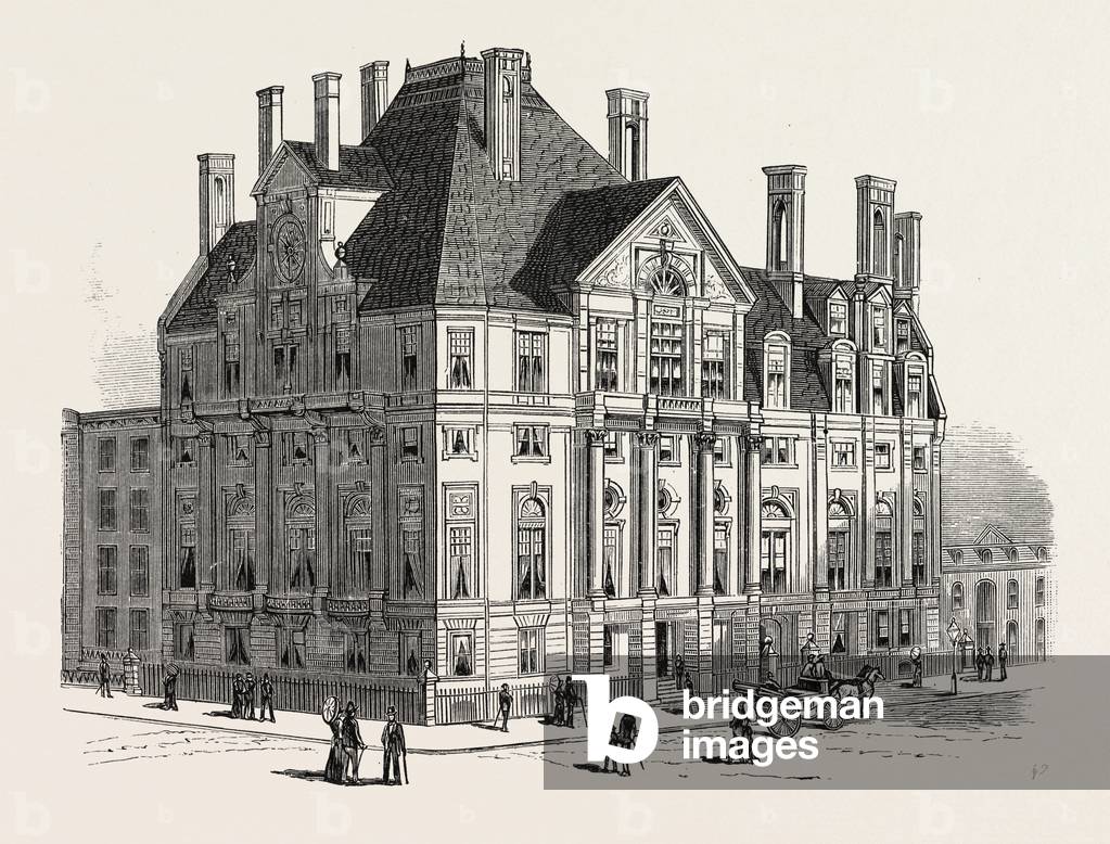 Architectural Progress of New York City. New Quarters of the Union League Club on Fifth Avenue. U.S., Engraving 1880 1881