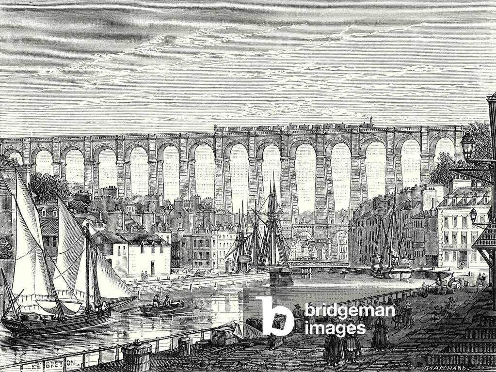 The Morlaix Viaduct on the Paris to Brest Railway Line