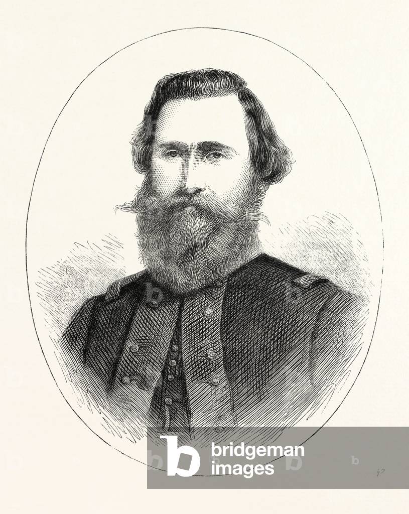 General Stuart, US, USA, 1870s Engraving