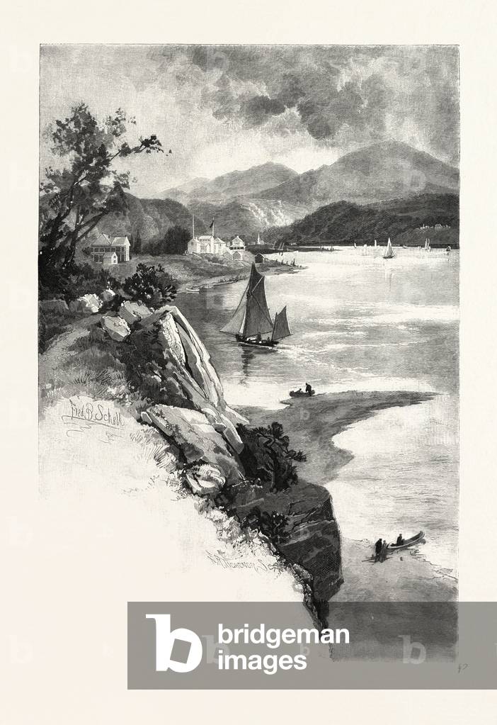 The Lower St. Lawrence and the Saguenay, Murray Bay, Canada, Nineteenth Century Engraving