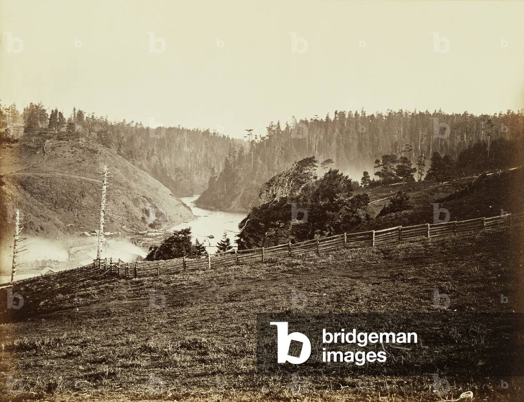 Albion River, Mendocino Co. Cal.; Carleton Watkins, American, 1829 - 1916; negative 1863; print 1868 - 1870; Albumen silver print; Image: 40 x 52.4 cm (15 3/4 x 20 5/8 in.), Mount: 54.8 x 68.3 cm (21 9/16 x 26 7/8 in.) -