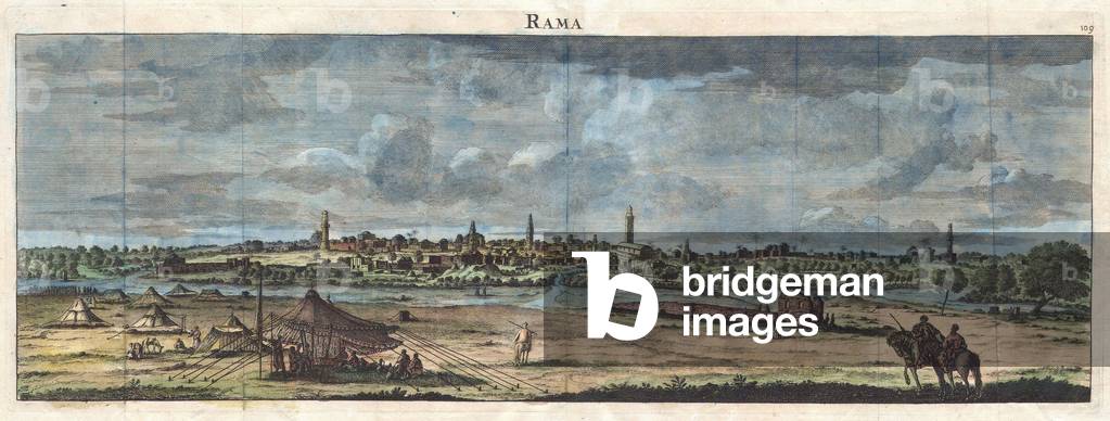 1698, de Bruijin View of Rama, Israel, Palestine, Holy Land