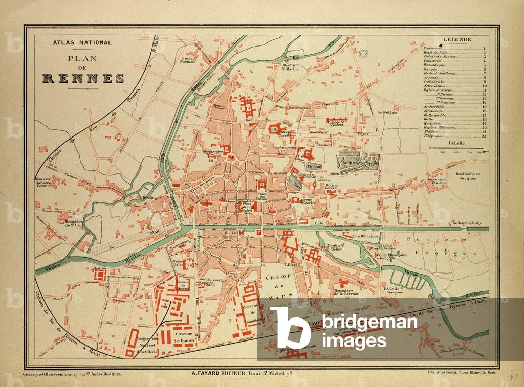 Map of Rennes France