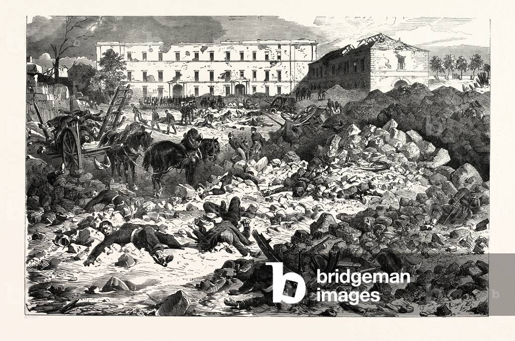 Franco-Prussian War: The Citadel of Laon after the Explosion, September 9 1870