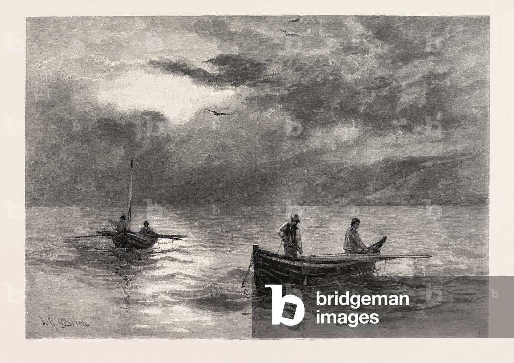 The Lower St. Lawrence and the Saguenay, Cod-Fishing, Canada, Nineteenth Century Engraving
