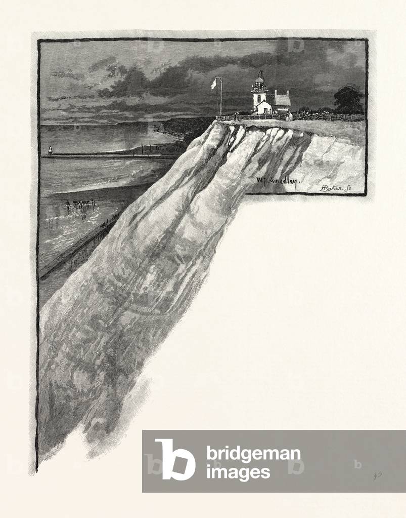 The Goderich Lighthouse, Canada, Nineteenth Century Engraving
