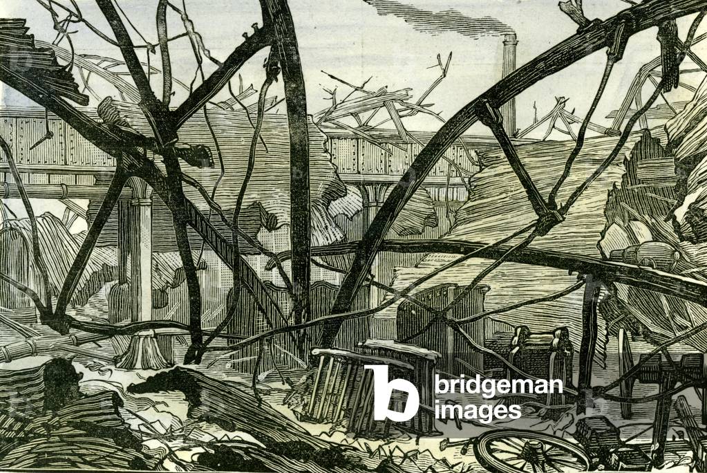 Woolwich Arsenal London 1887 Damage to the Mounting Shed Carriage Factory