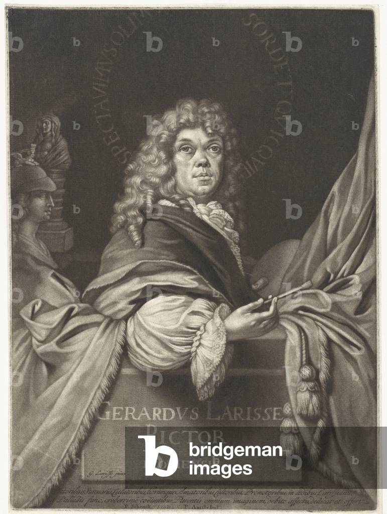 Self Portrait of Gerard de Lairesse, print maker: Pieter Schenk I, 1670 - 1713, Gerard de Lairesse ©LisztCollection/Leemage