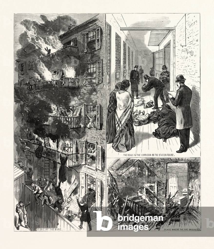 New York: The Fatal Fire in the Rear Tenement of No. 35 Madison Street on the Morning of January 4th