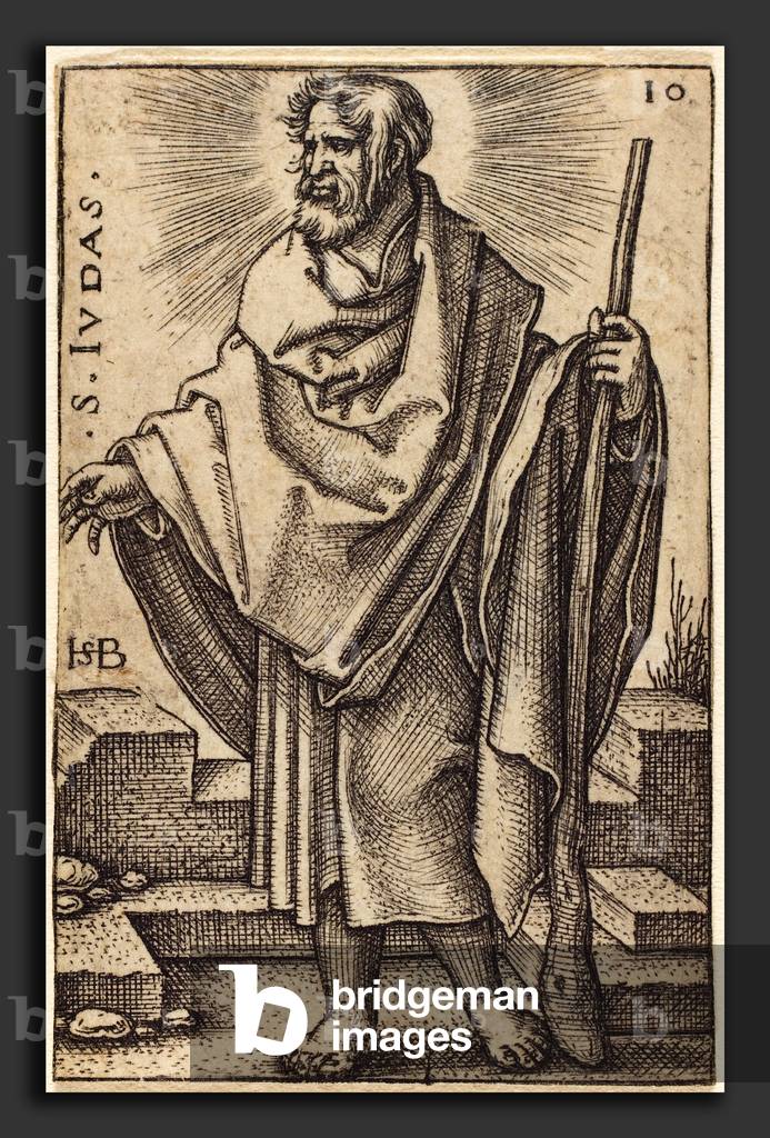 Saint Judas Thadee (Jude de Jacques) - Sebald Beham (German, 1500 - 1550), Judas Thaddaeus, engraving
