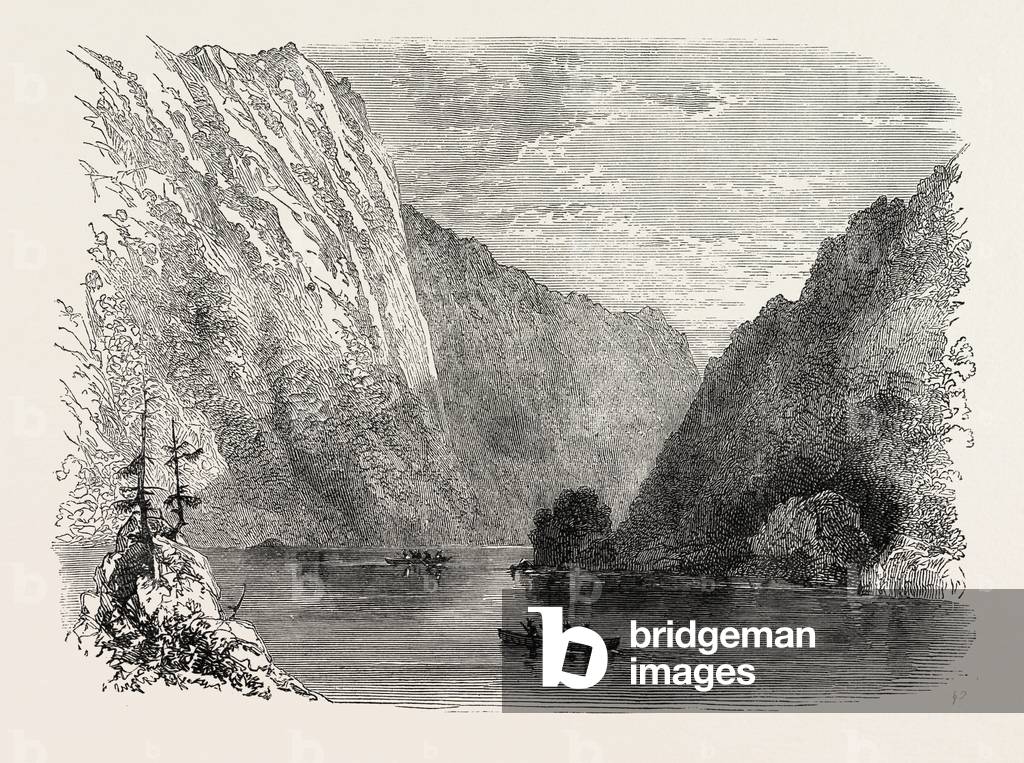 View in Delaware,USA, 1870s Engraving