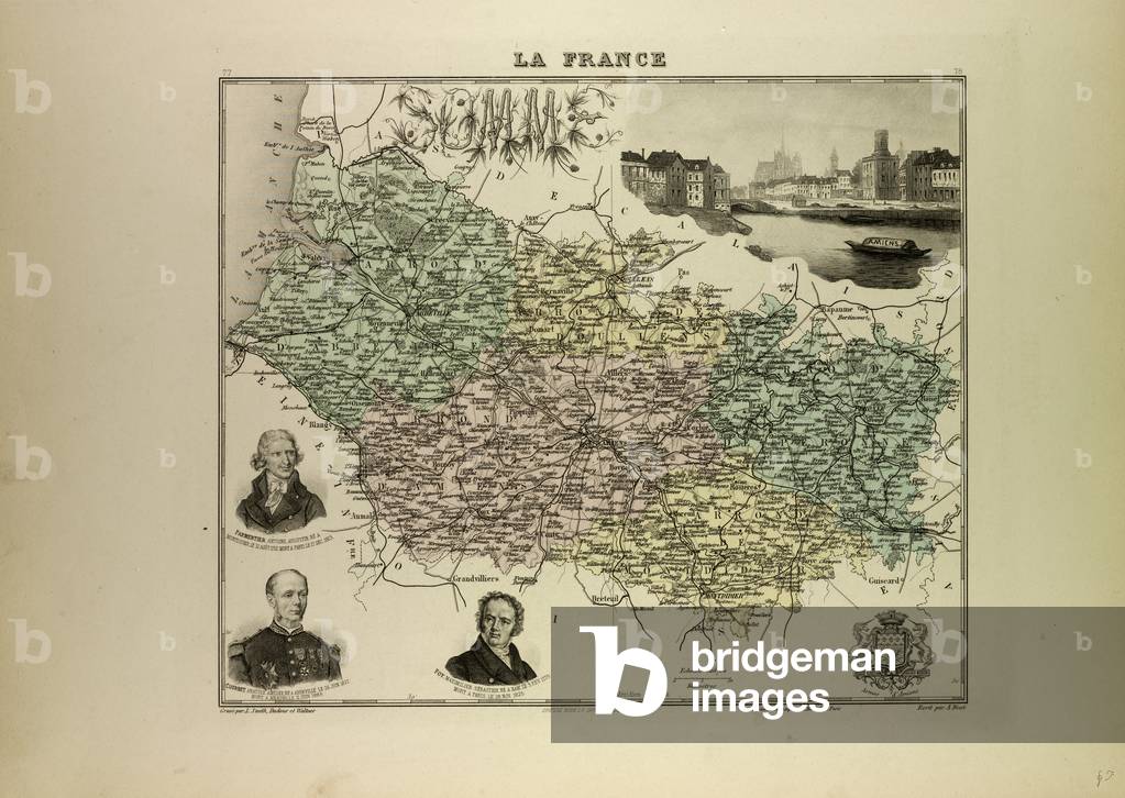 Map of Somme 1896 France