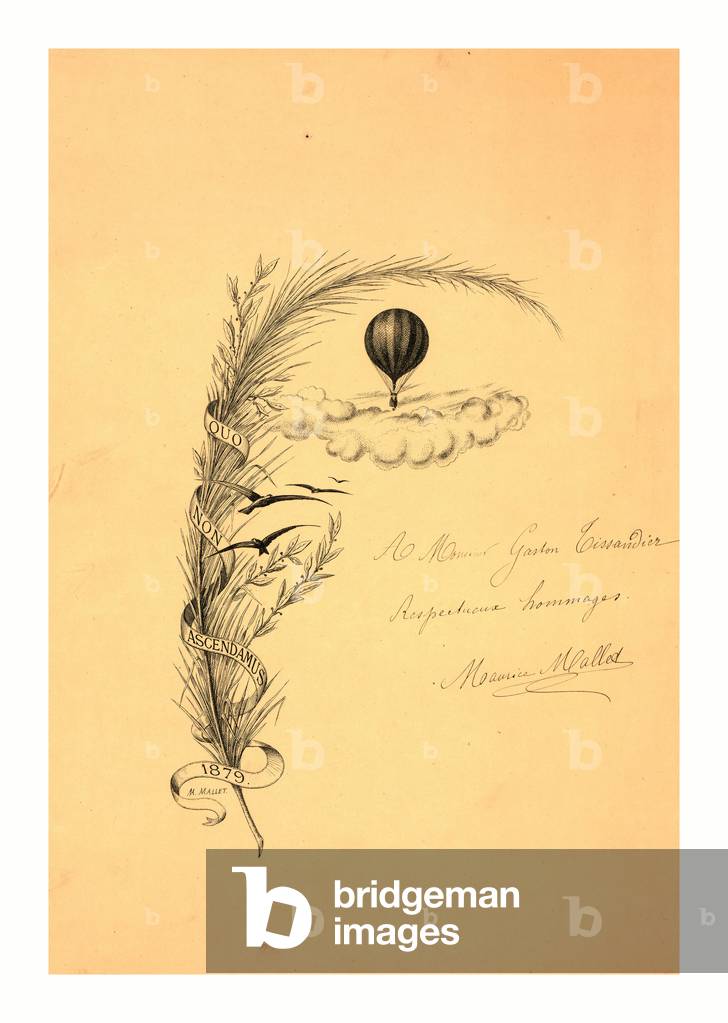 Stationery Illustrated with a Stalk of Wheat Wrapped in a Banner Marked Quo Non Ascendamus 1879