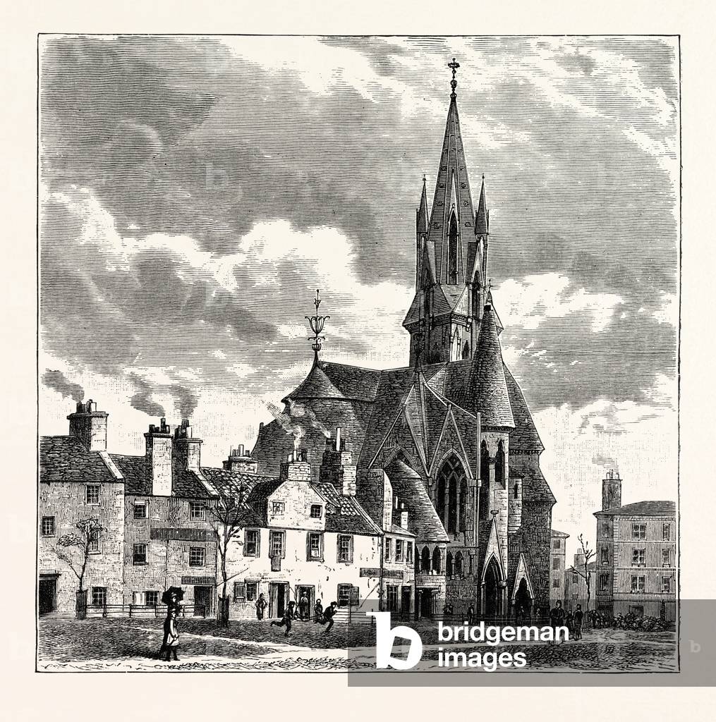 Edinburgh: Wright's Houses and the Barclay Church from Bruntsfield Links.