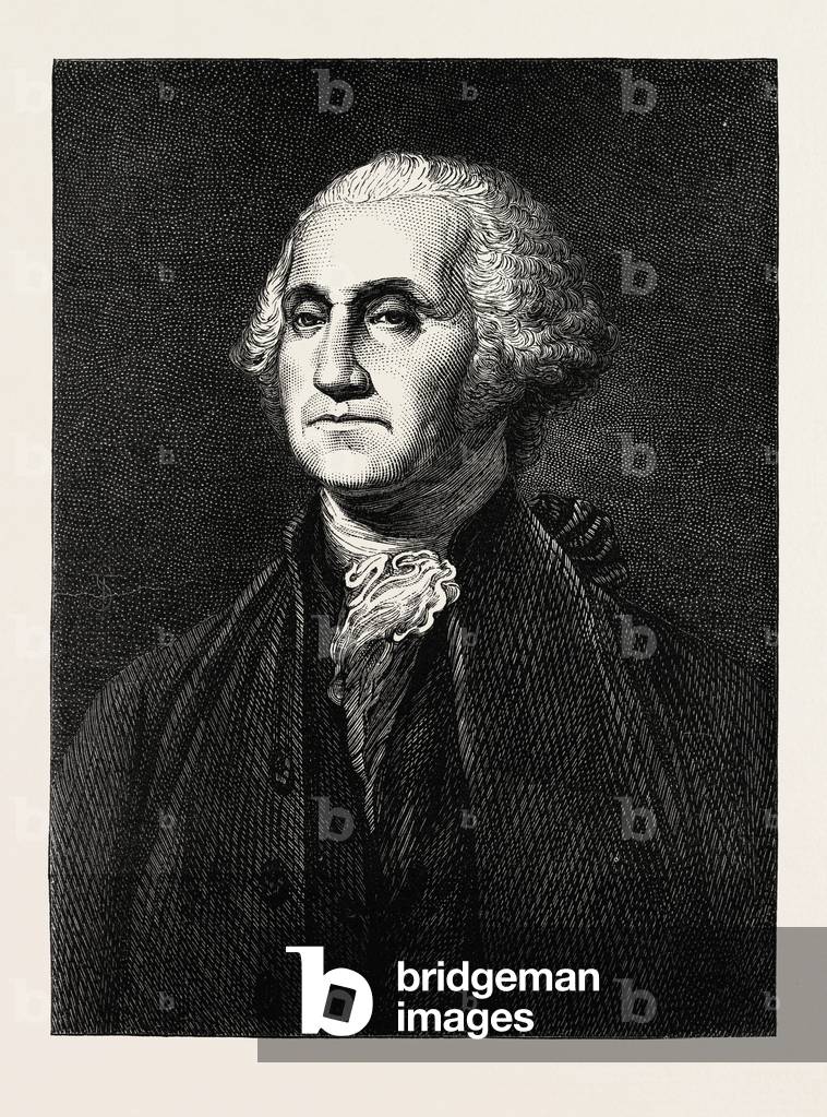 George Washington, He Was One of the Founding Fathers of the United States, Serving As the Commander-in-Chief of the Continental Army During the American Revolutionary War. He Also Presided Over the Convention that Drafted the Constitution, which Replaced the Articles of Confederation. The Constitution Established the Position of President of the Republic, which Washington Was the First to Hold, US, USA, 1870s Engraving
