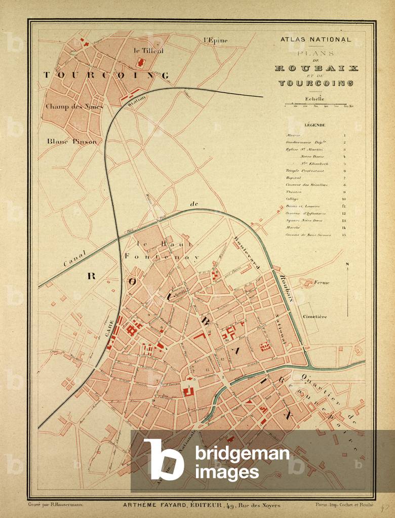 Map of Roubaix and Tourcoing