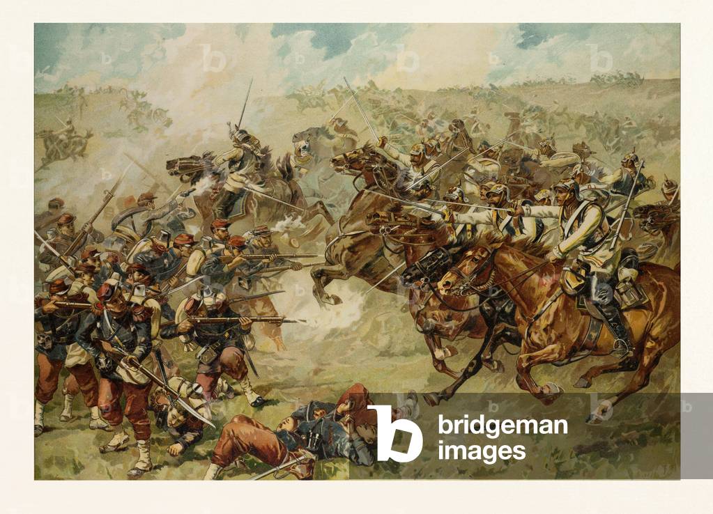 Cuirassier Attack (Bredow'sche Cavalry Brigade) Near Vionville-Mars-La-Tour, on the 6th of August 1870. The Franco-Prussian War or Franco-German War, Often Referred to in France As the War of 1870