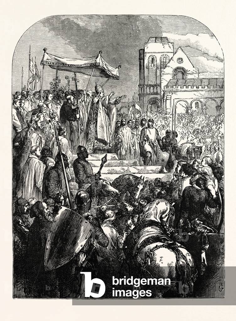 Pope Urban II. Preaching the First Crusade in the Market Place of Clermont