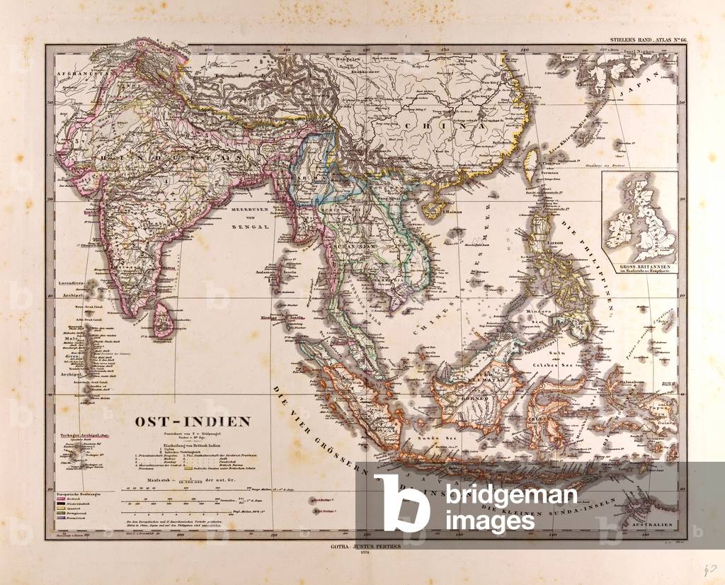 Map of the East Indies, 1872 (engraving)
