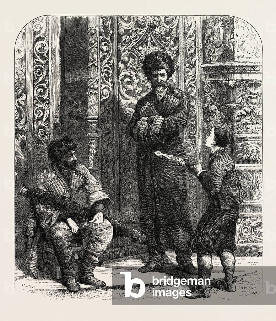 Circassians in Constantinople, Istanbul, Turkey, 19th Century Engraving