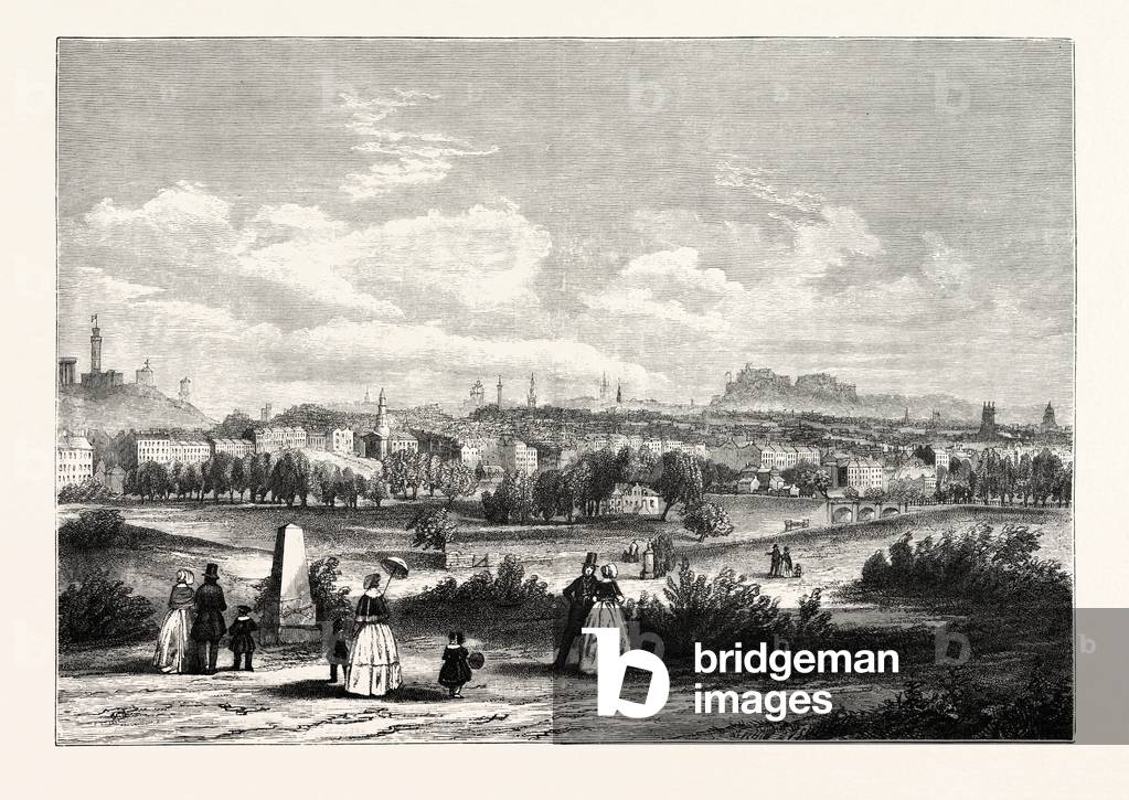 Edinburgh from Warriston Cemetery 1843