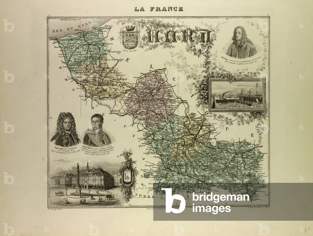 Map of the North West of France 1896