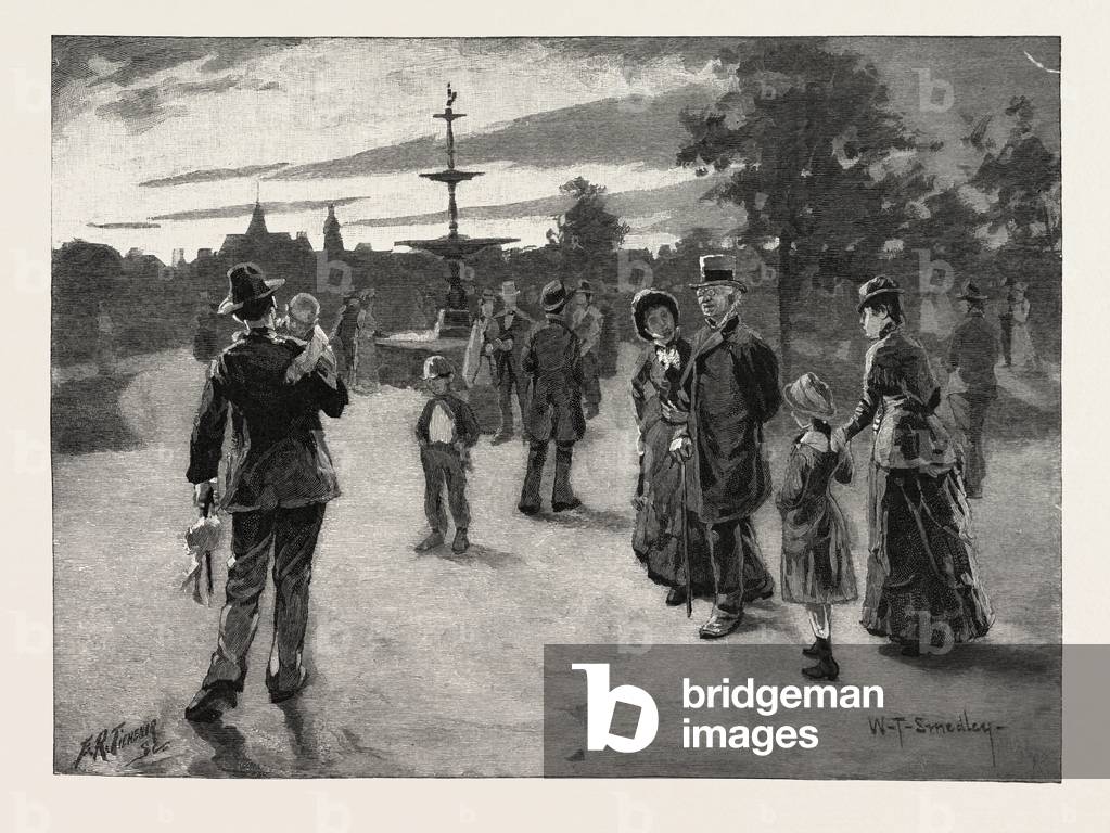 Victoria Park, London, Canada, Nineteenth Century Engraving