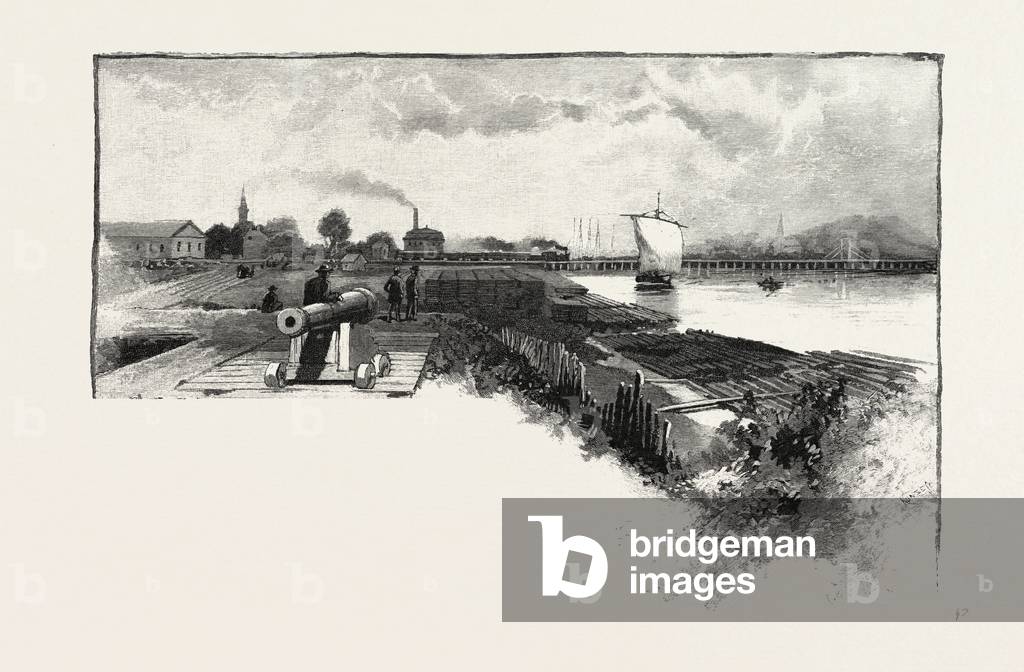 St. Johns, South Eastern Quebec, Canada, Nineteenth Century Engraving