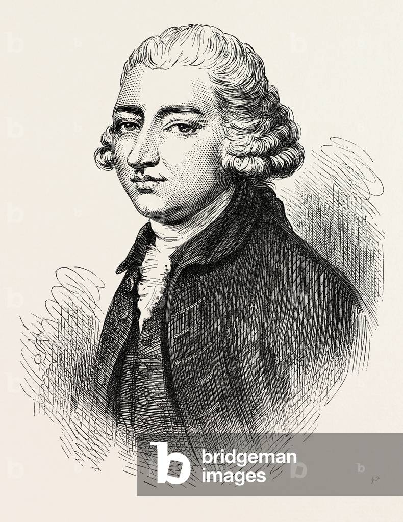 Edmund Burke, Supporter of the Cause of the American Revolutionaries, US, USA, 1870s Engraving