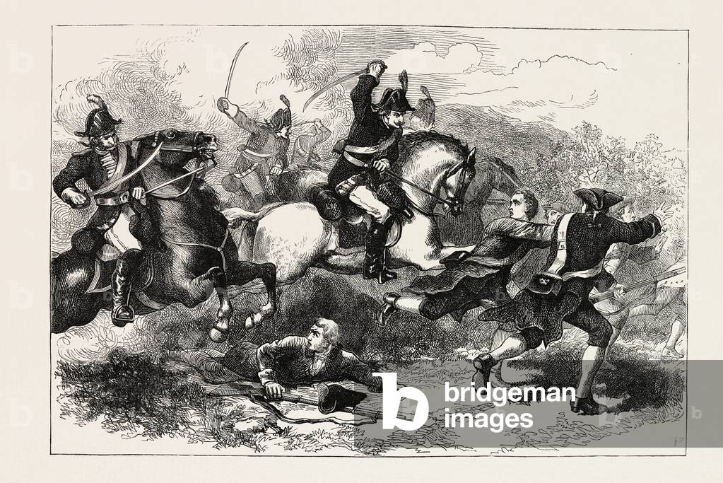 Rout of the Loyal Recruits, 1870s Engraving
