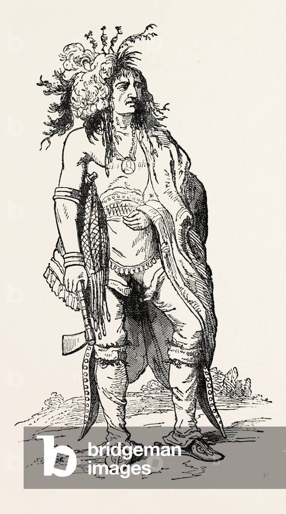 North American Indian, US, USA, 1870s Engraving