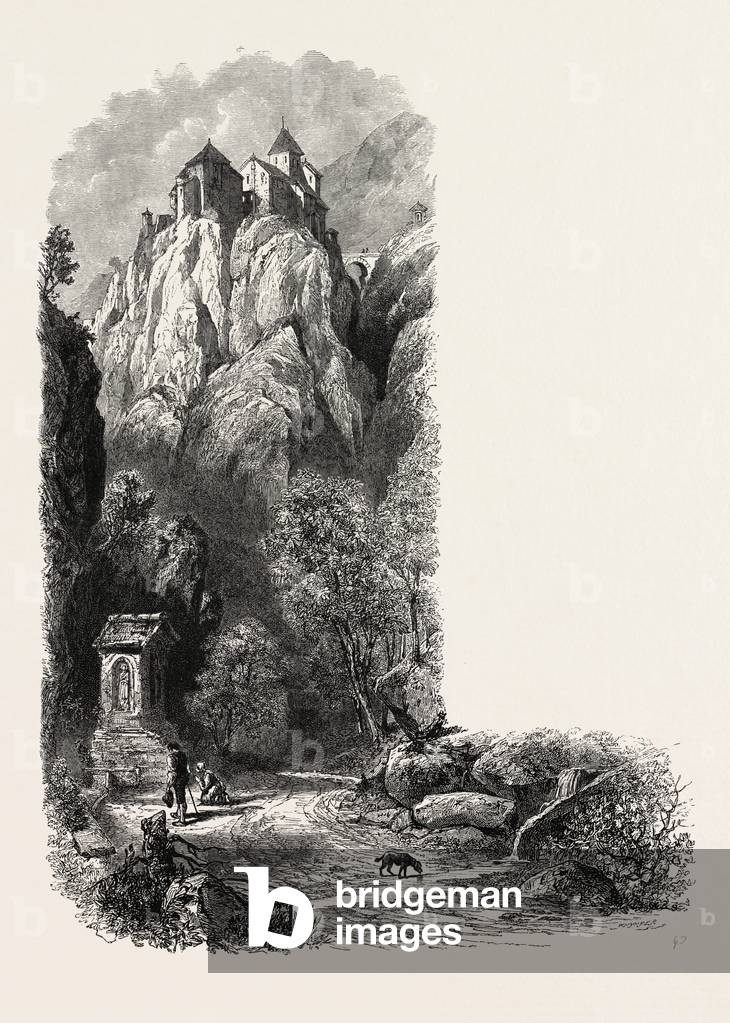 Schloss Kardaun, Karneid, Italy, 19th Century Engraving