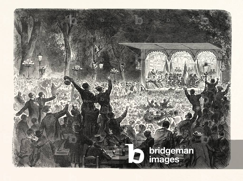 Franco-Prussian War: The Marseillaise in a Public Garden in Paris, France