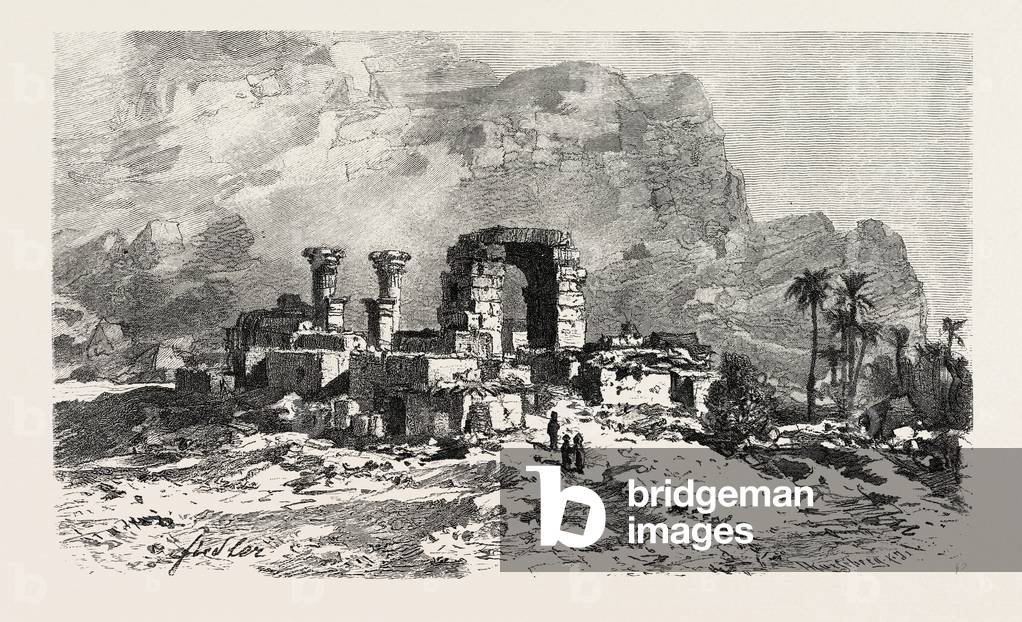 The Island of Bigeh. Egypt, Engraving 1879