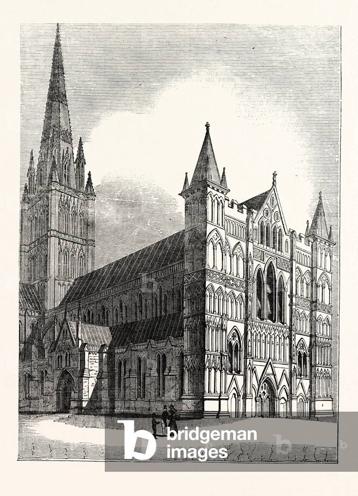 North-West View of Salisbury Cathedral