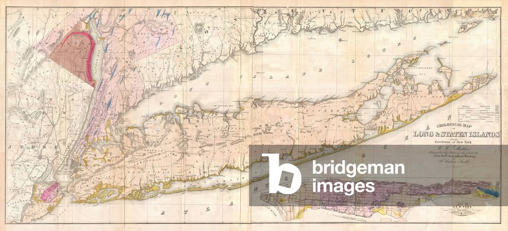 1842, Mather Map of Long Island, New York