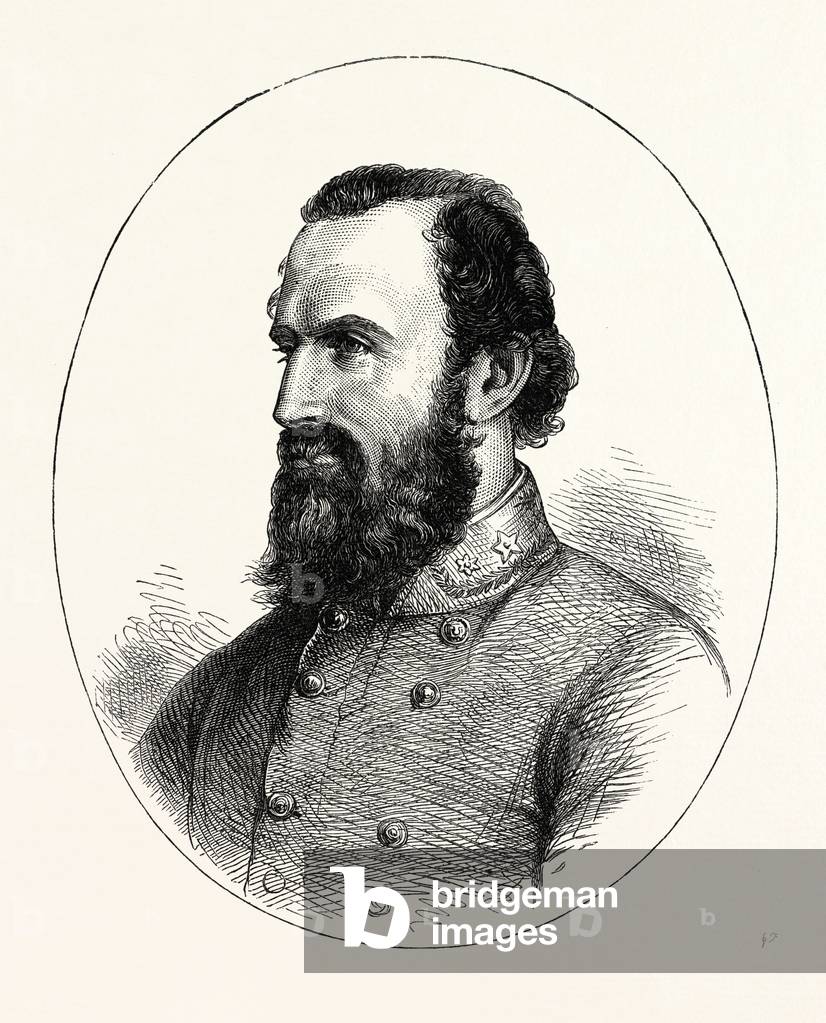 Stonewall Jackson, American Civil War,USA, 1870s Engraving