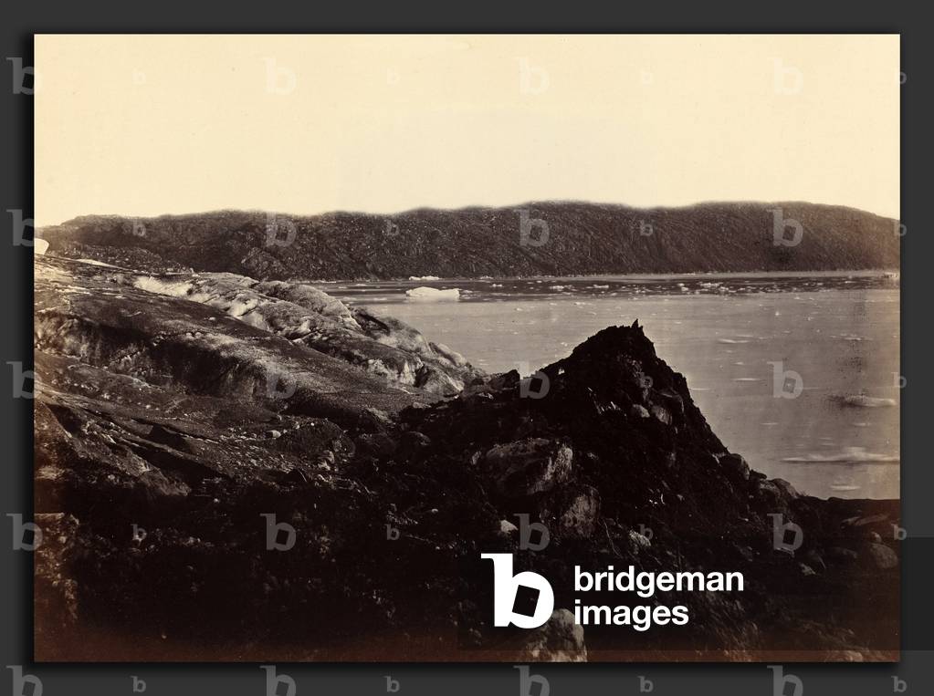 Dunmore and Critcherson (American, 1795 - 1925), The Arctic Regions: No. 36. The Glacier As Seen Flowing Or Being Forced Down Between The Hills, Ploughing Up A Moraine Of Earth And Rocks, Twenty To Thirty Feet High, 1869, albumen print