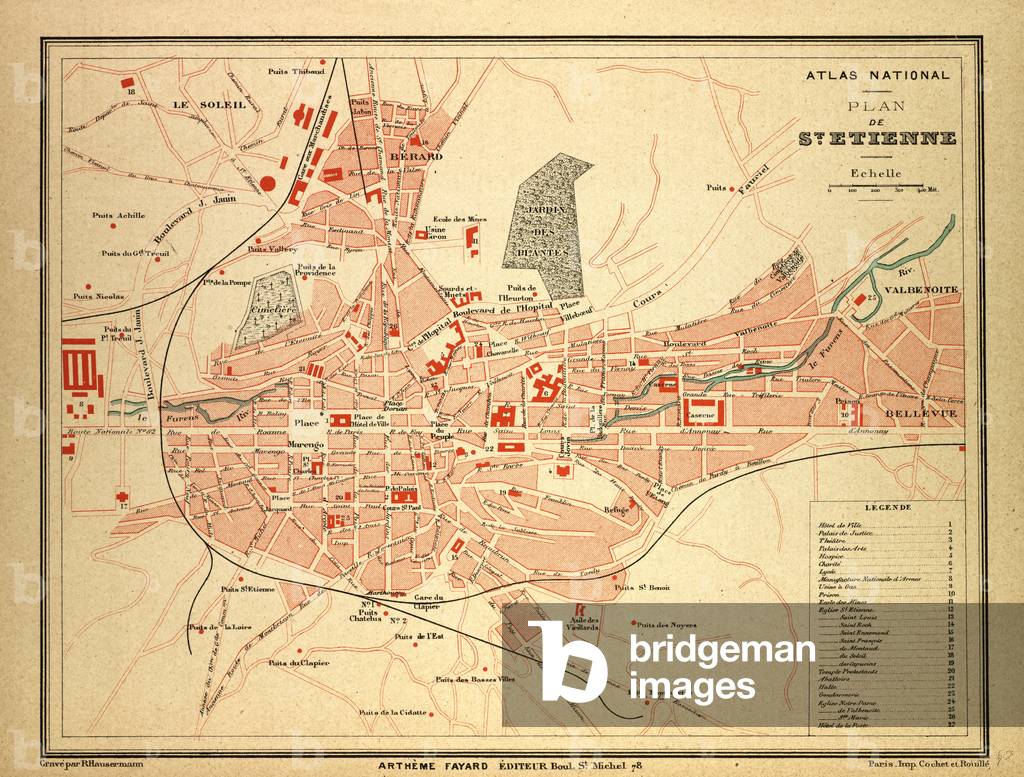 Map of St. Etienne France