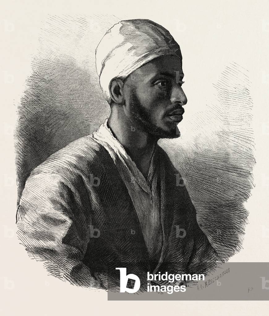 Fellah of El-Kab. Egypt, Engraving 1879