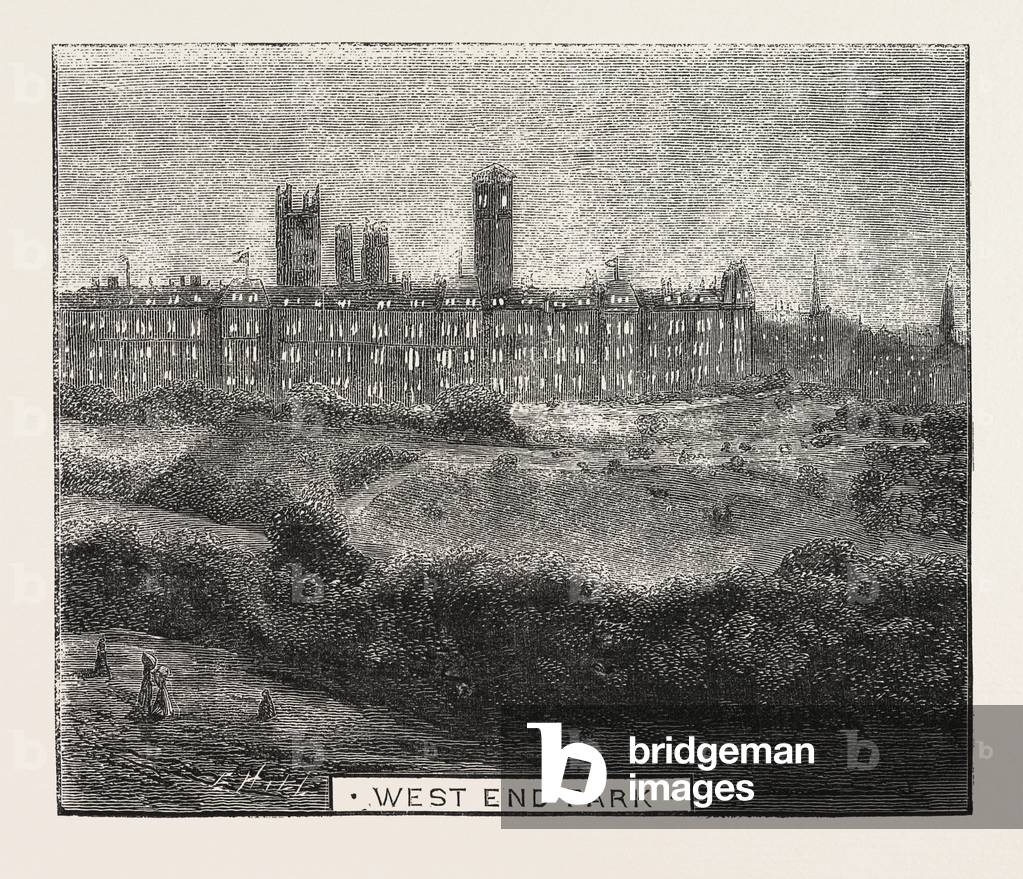 Sketches During the Prince and Princess of Wales's Recent Visit to Glasgow, West End Park, Engraving 1876, UK