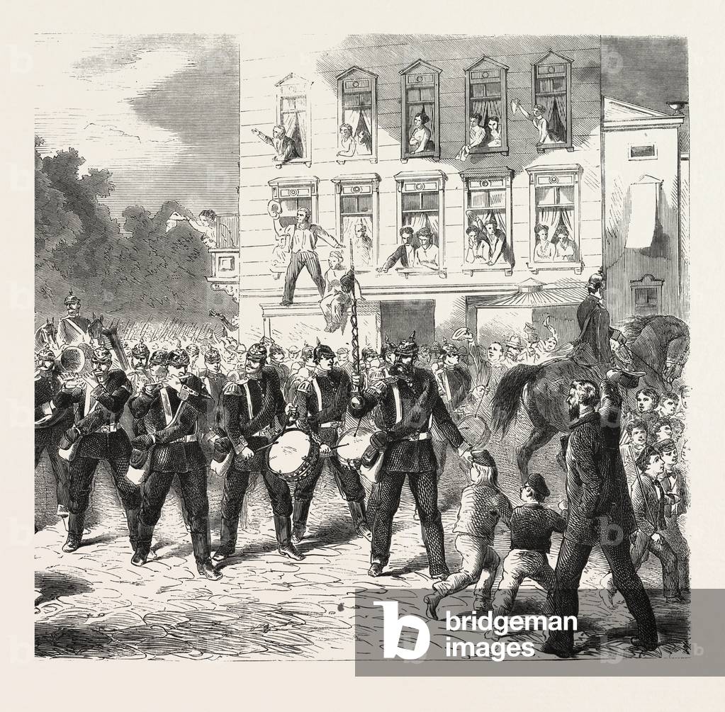 Franco-Prussian War: Departure of Berlin of the Regiment Grenadiers Guard 1870