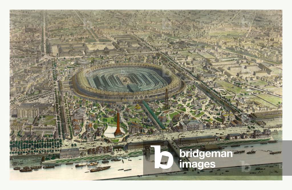 Official Bird's Eye View Expo 1867, Paris, France, Lithographer