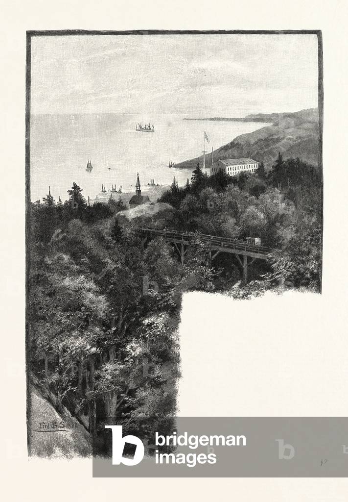 The Lower St. Lawrence and the Saguenay, Tadoussac, Canada, Nineteenth Century Engraving