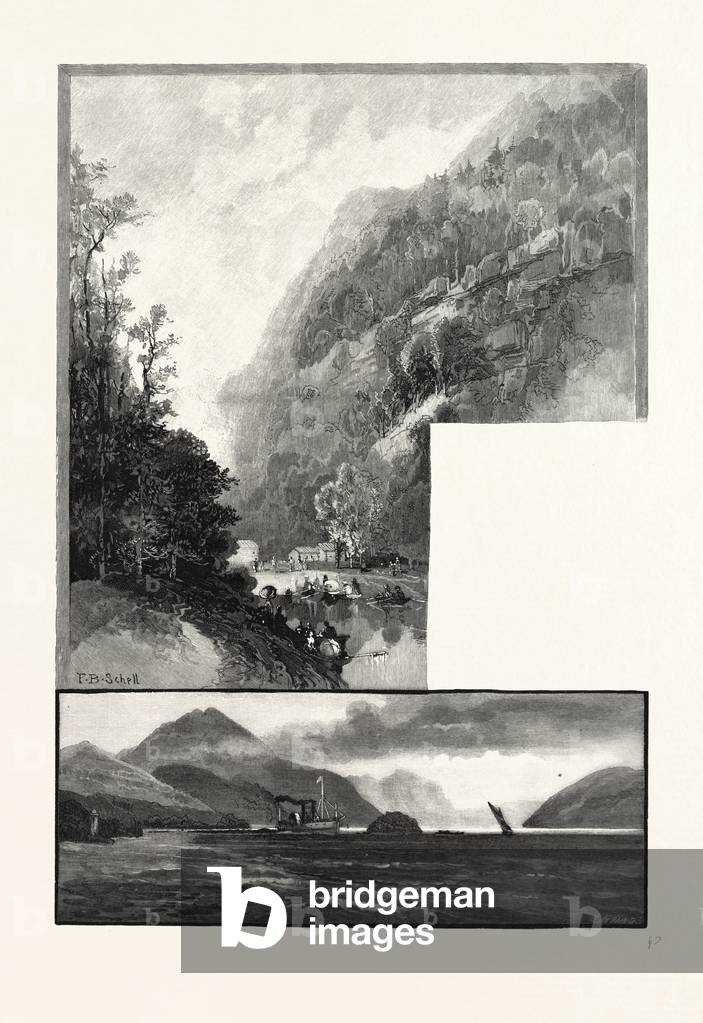 South Eastern Quebec, Owl's Head, From Mountain House (Top); Owl's Head, From Lake Memphremagog (Bottom), Canada, Nineteenth Century Engraving