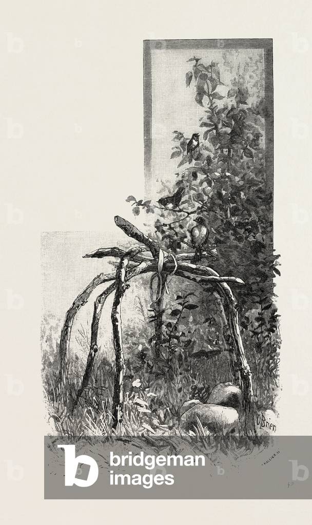Indian Vapour Bath, Canada, Nineteenth Century Engraving