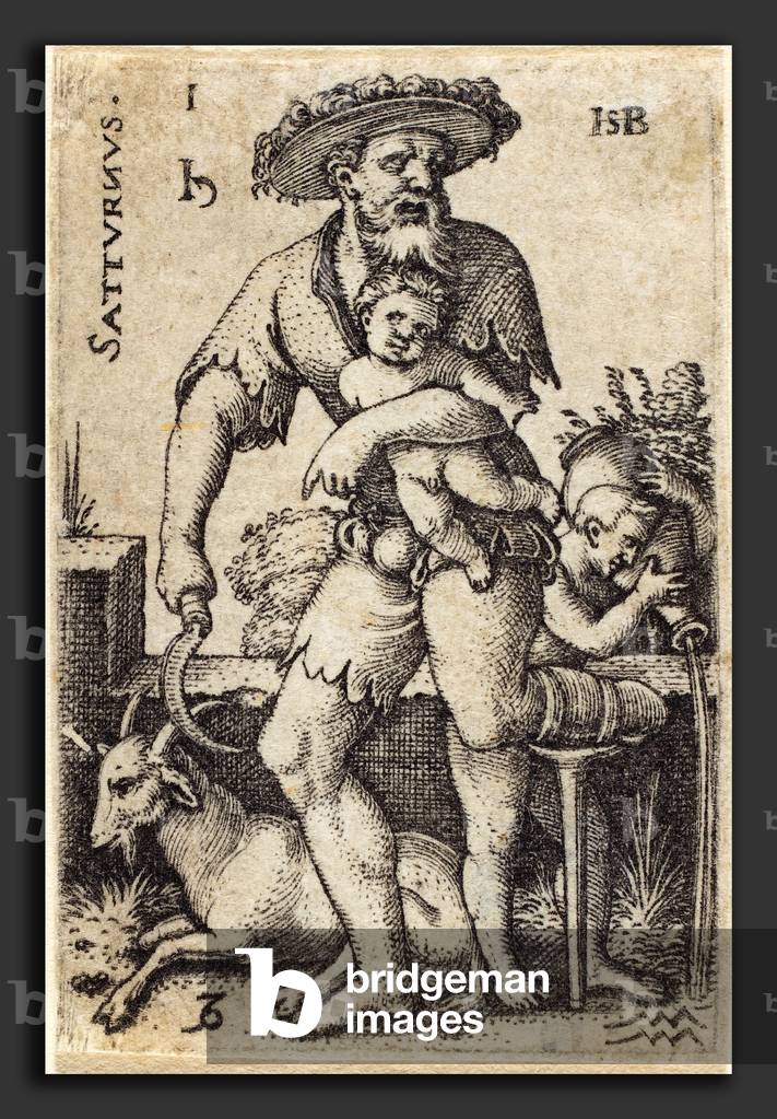 Saturne - Sebald Beham (German, 1500 - 1550), Saturn, engraving