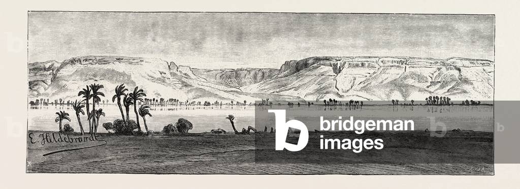 Thebes. Egypt, Engraving 1879