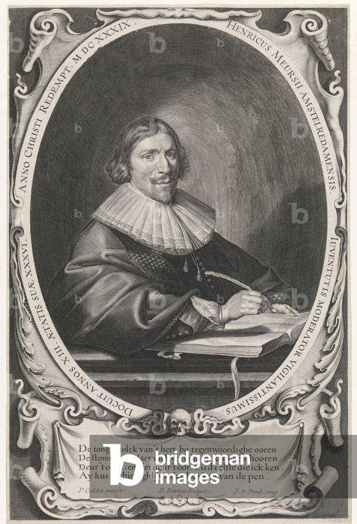 Portrait of Hendrik Meurs, Paulus Pontius, Joost van den Vondel, 1639 ©LisztCollection/Leemage