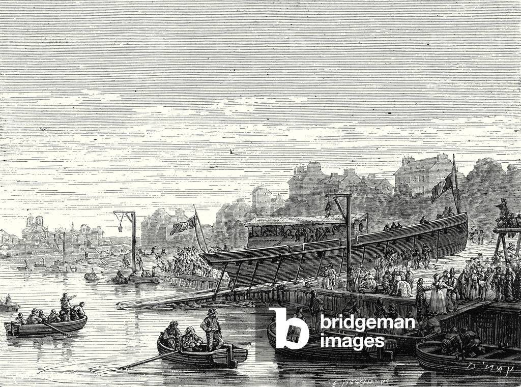 The 'Charles-Philippe' Launched on the Seine at Bercy by the Marquis De Jouffroy on 20 August 1816
